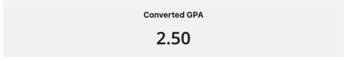 Converted GPA
