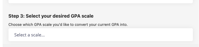 Desired GPA